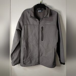 Columbia Sportswear Men's Full Zip Jacket Size M Gray Fleece Interior Coat